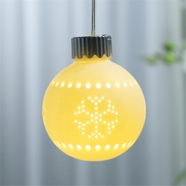CERAMIC ORNAMENT SNOW WITH LED LIGHT